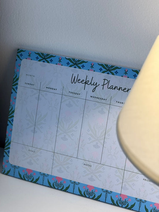Floral Weekly Planner Pad — Dunstation